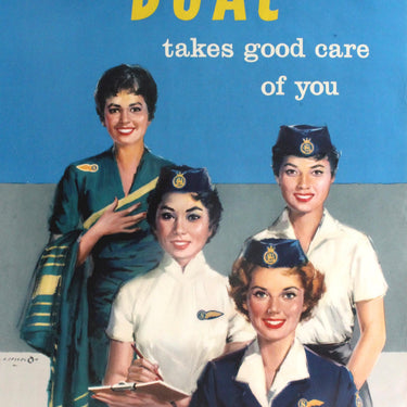 BOAC Stewardess India Hong Kong Japan Takes Good Care Of You