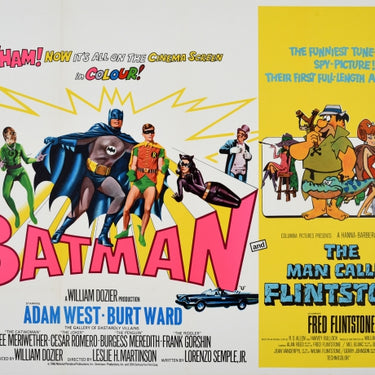 Batman The Man Called Flintstone Double Release British Quad