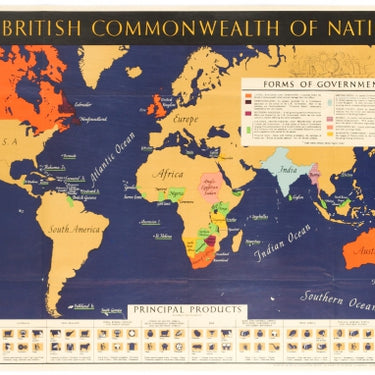 The British Commonwealth of Nations World Map