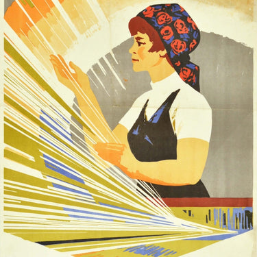 Textile Worker Quality Fabric USSR