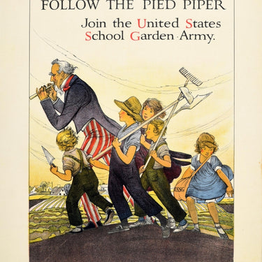 United States School Garden Army WWI Pied Piper Victory Gardens