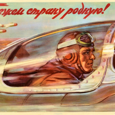 Soviet Pilot Protecting Homeland USSR