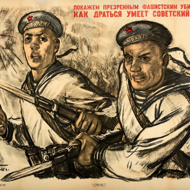 Soviet Sailor Fighters Fascist Enemy WWII USSR