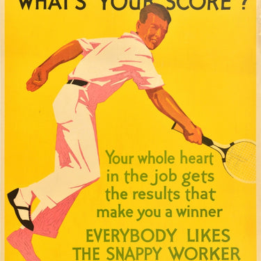 What's Your Score Tennis Work Motivation