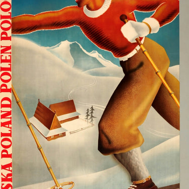 Winter in Poland Ski Art Deco