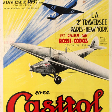 Castrol Coupe Deutsch Aviation Paris New York 1934