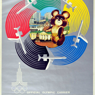 Moscow Olympics 1980 Aeroflot Soviet Airlines