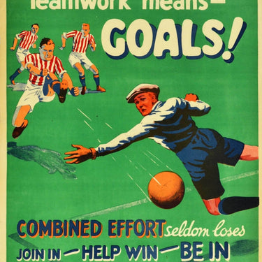 Football Work Teamwork Means Goals