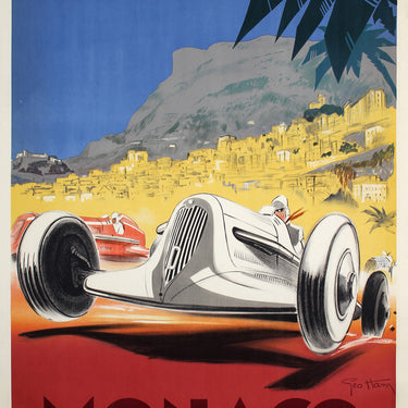 1935 Monaco Grand Prix Geo Ham Art Deco