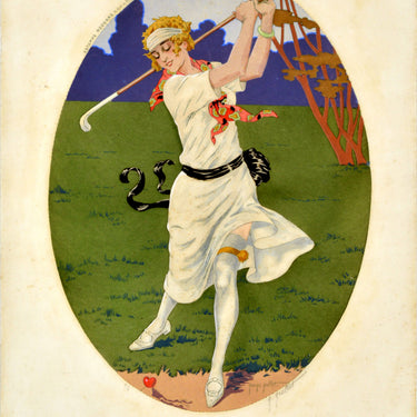 Female Heart Golfer Georges Grellet Art Deco