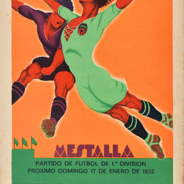 Football Spain Valencia Barcelona Art Deco