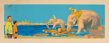 Elephants In The River Asia