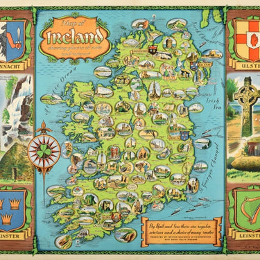 Map of Ireland by Rail and Sea