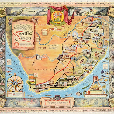 South Africa Pictorial Map Sargent