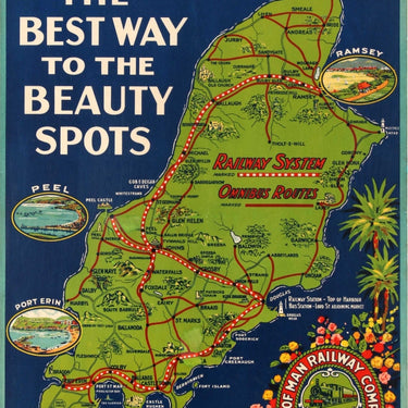 Isle Of Man Railway Omnibus Motor Services Map