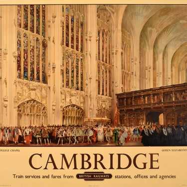 Cambridge Kings College Chapel Queen Elizabeth British Railways