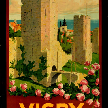 Visby Town Of Ruins And Roses Sweden