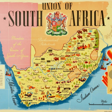 Union Of South Africa Pictorial Map