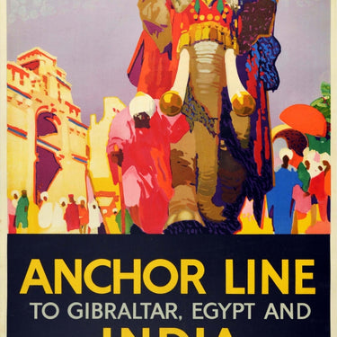 Anchor Line India Elephant Gibraltar Egypt