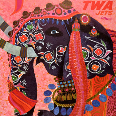 India Fly TWA Airline Elephant David Klein