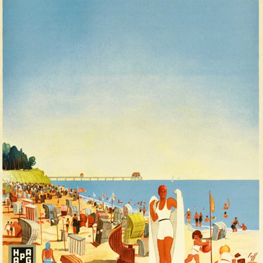 Summer Beach Riviera Hapag Reiseburo Art Deco