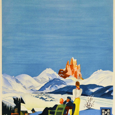 Winter Mountains Hapag Reiseburo Art Deco