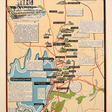 Map Of Polonnaruva Ceylon Sri Lanka