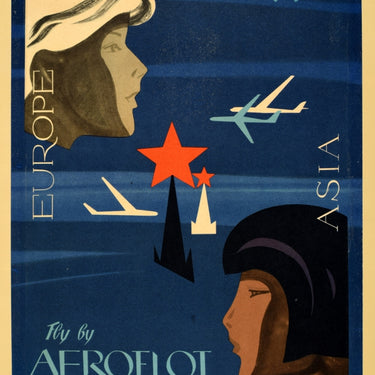 Aeroflot Europe Asia Midcentury Modern