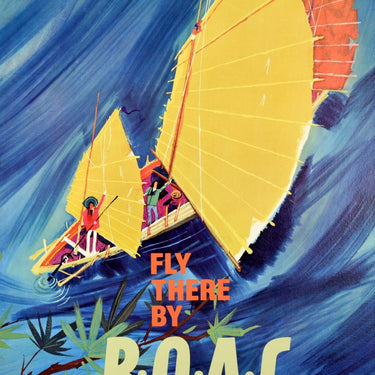 Fly There By BOAC Airline Far East Asia