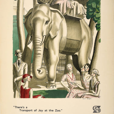 LT London Zoo Elephant Jean Dupas LPTB