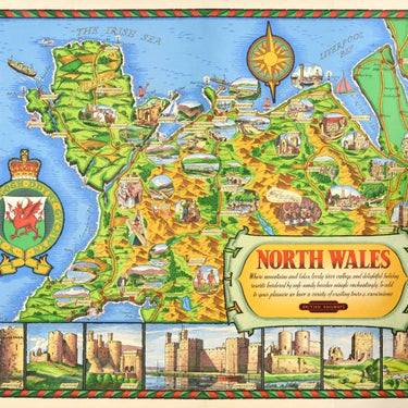 North Wales Map British Railways Burley