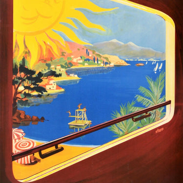 French Riviera Cote D'Azur SNCF Visit France Midcentury