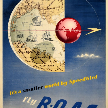 BOAC Smaller World By Speedbird Midcentury