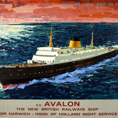 S.S. Avalon Harwich Holland British Railways