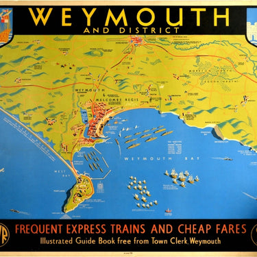 Weymouth GWR SR Railway Map