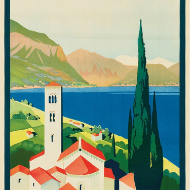 Italian Lakes ENIT Como Lake Maggiore Art Deco