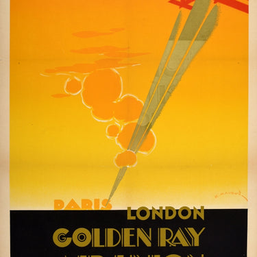 Golden Ray Air Union Paris London Art Deco