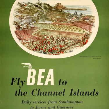 BEA To Channel Islands Mont Orgueil Castle Jersey