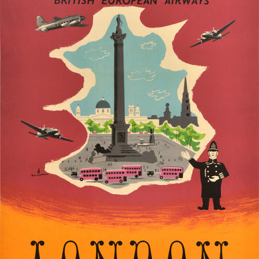 BEA London British European Airways Trafalgar Square Chapman