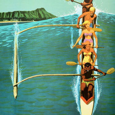Hawaii Outrigger United Airlines Canoe Surfing