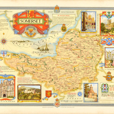 Somerset Map WWII Ernest Clegg