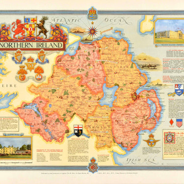 Northern Ireland Map WWII Ernest Clegg