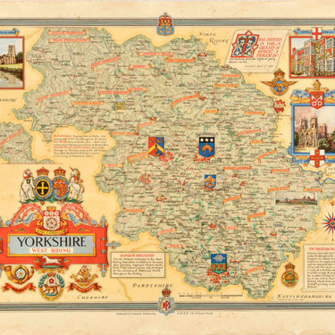 Yorkshire Map WWII Ernest Clegg