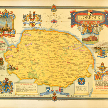 Norfolk Map WWII Ernest Clegg