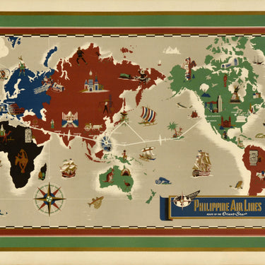Phillipine Airlines Route Of The Orient Star PAL
