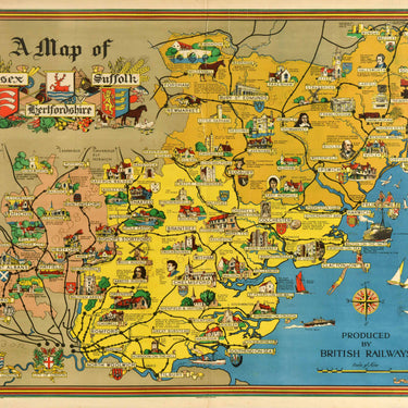 Essex Hertfordshire Suffolk Map British Railways