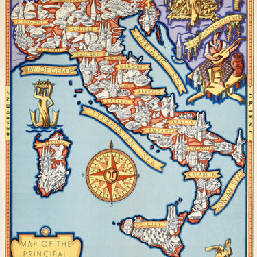 Gastronomic Italy Map Umberto Zimelli
