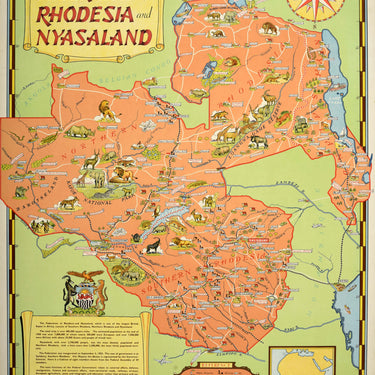 The Federation Of Rhodesia And Nyasaland Africa Map