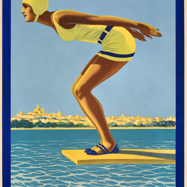 Playa de Madrid Art Deco Lady Diver