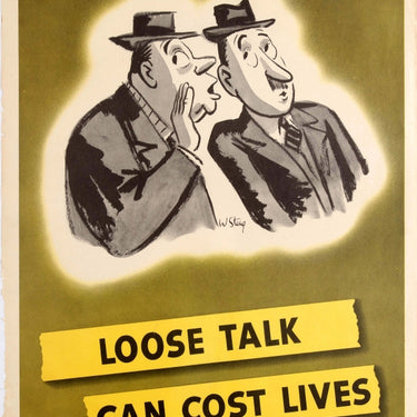 Loose Talk Can Cost Lives USA WWII